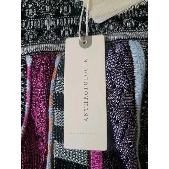 Cecilia Prado Anthro Brazil New Striped Deep-V Jumpsuit Multi‎ Boho Chic Knit M - Picture 3 of 9